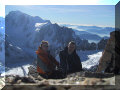 Guenter & Ulli on Top, View to Mt.Blanc (68718 bytes)